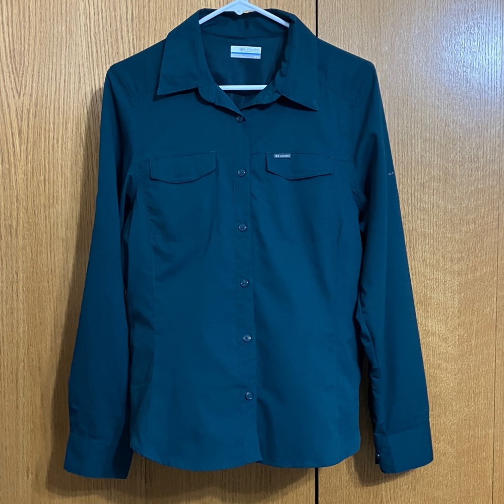 Columbia Silver Ridge Lite Omni-Shade Women’s Forest Green Shirt Size Medium